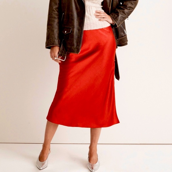 Madewell The Layton Midi Slip Skirt - Picture 2 of 16